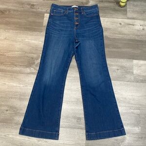 Lauren Conrad Super High Rise Flair Dark Wash jeans